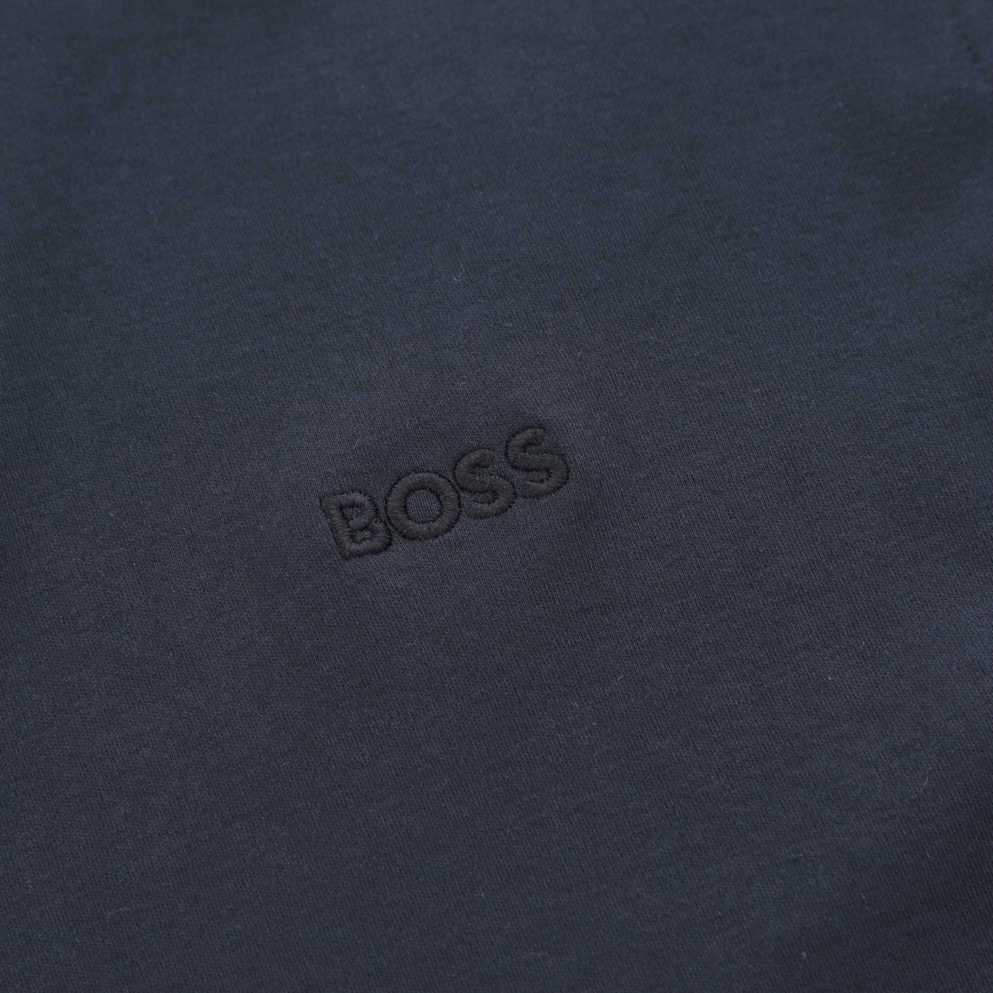 BOSS Pe Interlock Long Polo Shirt in Navy Logo