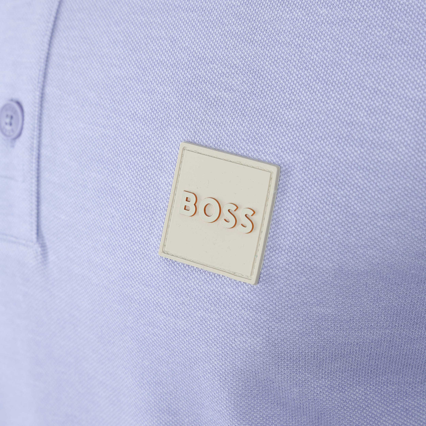 BOSS PeOxford Polo Shirt in Lilac Logo