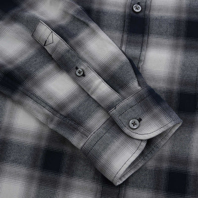 BOSS Rickert M Shirt in Blue Grey Check Cuff