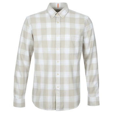 BOSS Rickert M Shirt in Light Beige Check