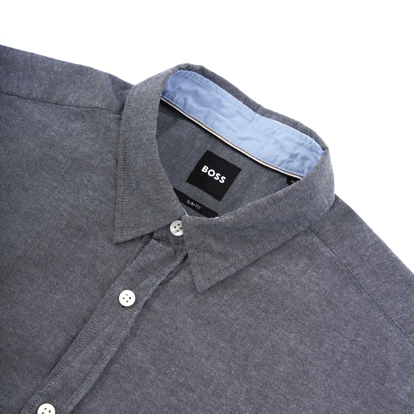 BOSS Rose 2E SS Shirt in Navy Collar