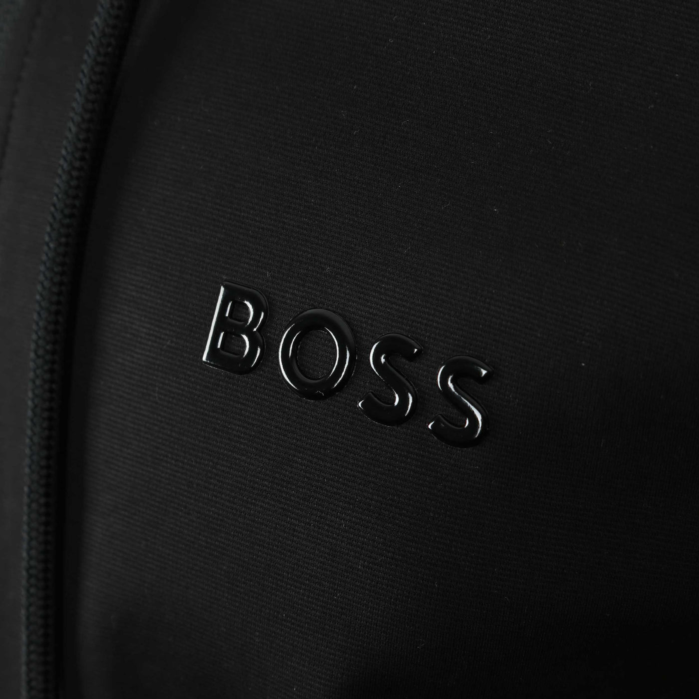 BOSS Saggy Mirror Hooded Sweat Top in Black Logo