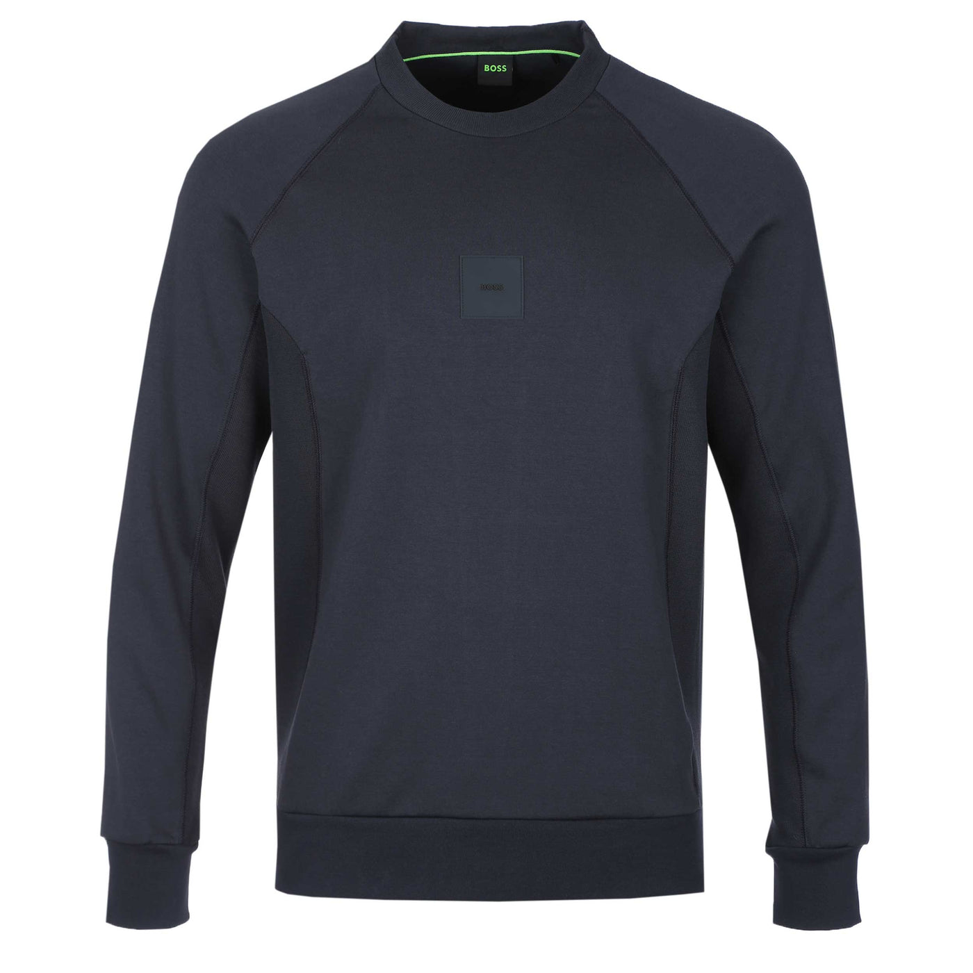 BOSS Salbo Rib Sweat Top in Dark Blue
