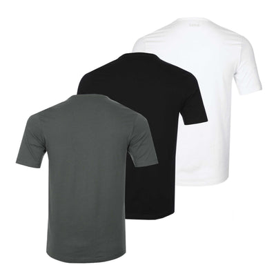 BOSS T-Shirt RN 3P Classic T-Shirt in Black, Khaki & White Back