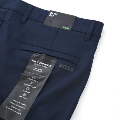 BOSS T Commuter Slim Trouser in Navy Logo