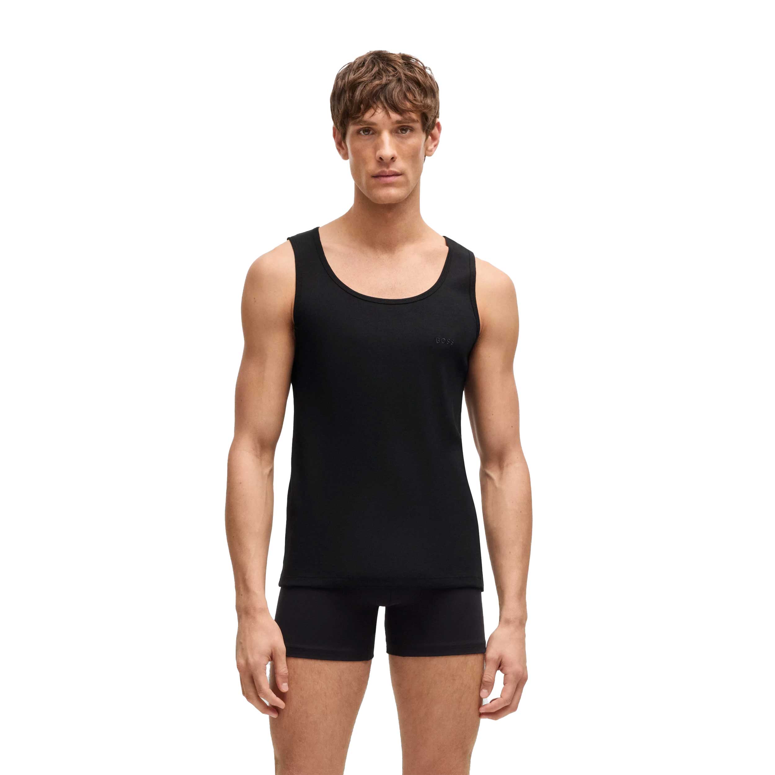 BOSS TankTop 3P Rib Classic Vests in Black