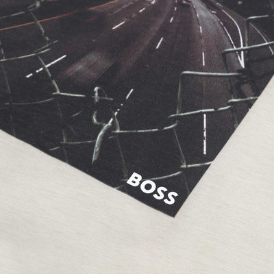 BOSS Te Urban T-Shirt in Light Beige Logo