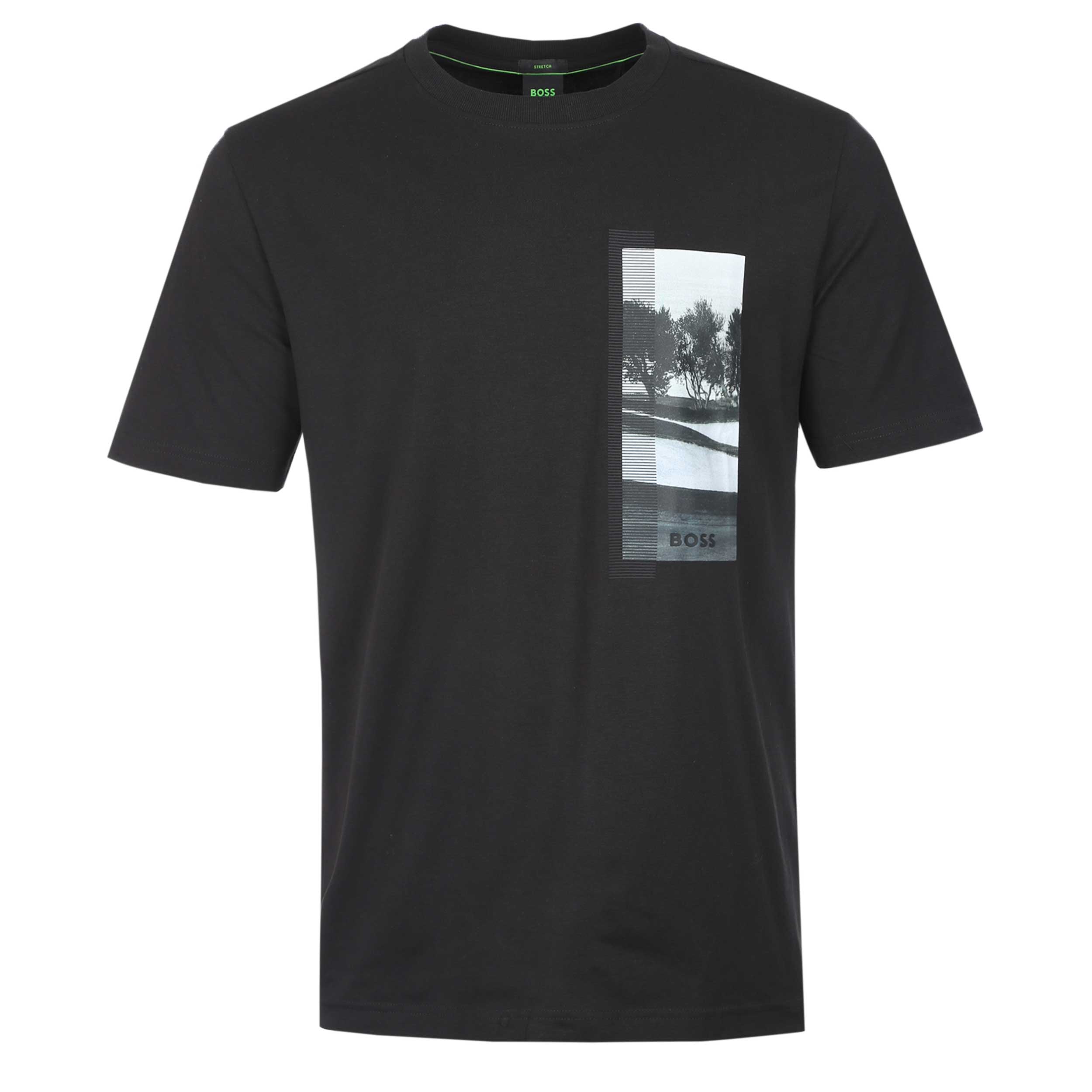 BOSS Tee DesertTech SJ T Shirt in Black