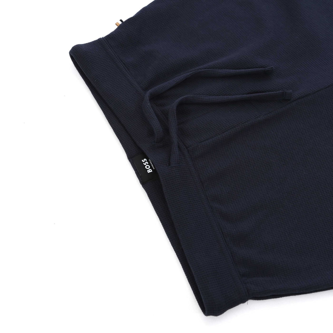 BOSS Waffle Pants Cuff in Dark Blue Waist