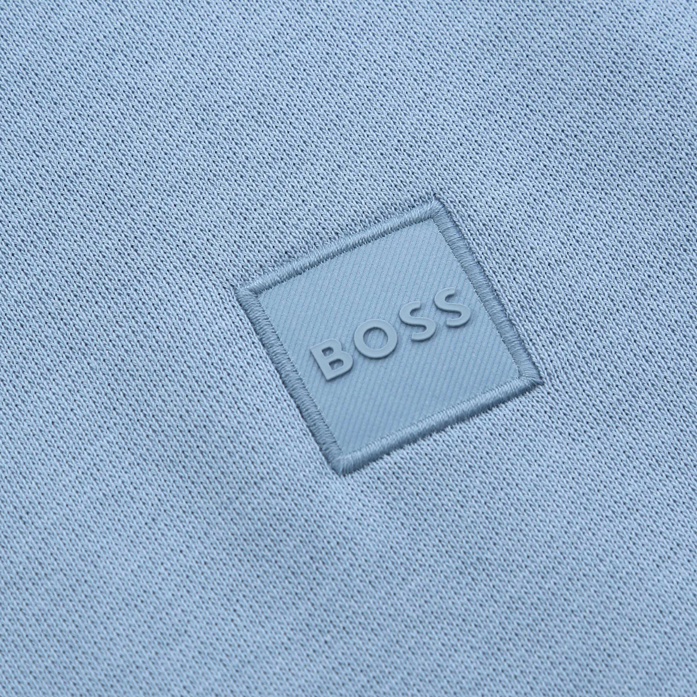 BOSS Westart Sweat Top in Light Pastel Blue logo