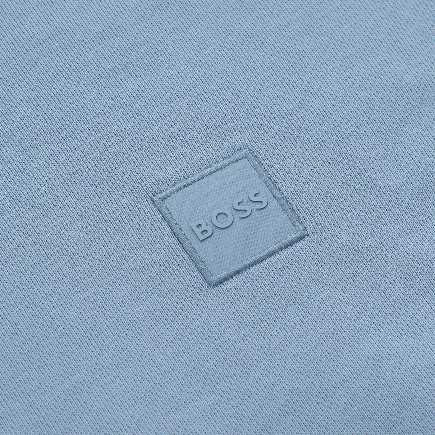 BOSS Wetalk Hoodie Sweat Top in Light Pastel Blue Logo