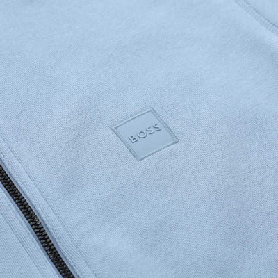 BOSS Zestart Sweat Top in Light Pastel Blue Logo