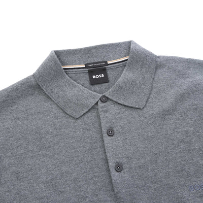 BOSS Bono L Knitwear in Grey Placket