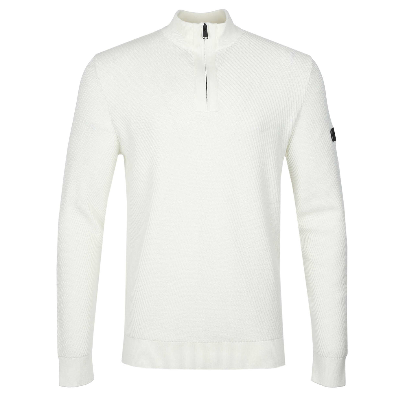 Barbour Dune Funnel Neck Knitwear in Whisper White Front