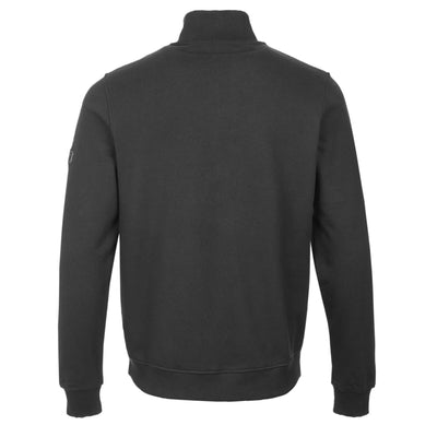 Barbour Flight Half Zip Sweatshirt in Black Back