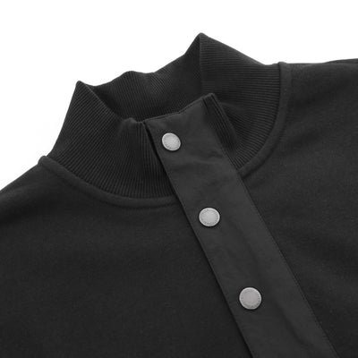 Barbour Flight Half Zip Sweatshirt in Black Placket