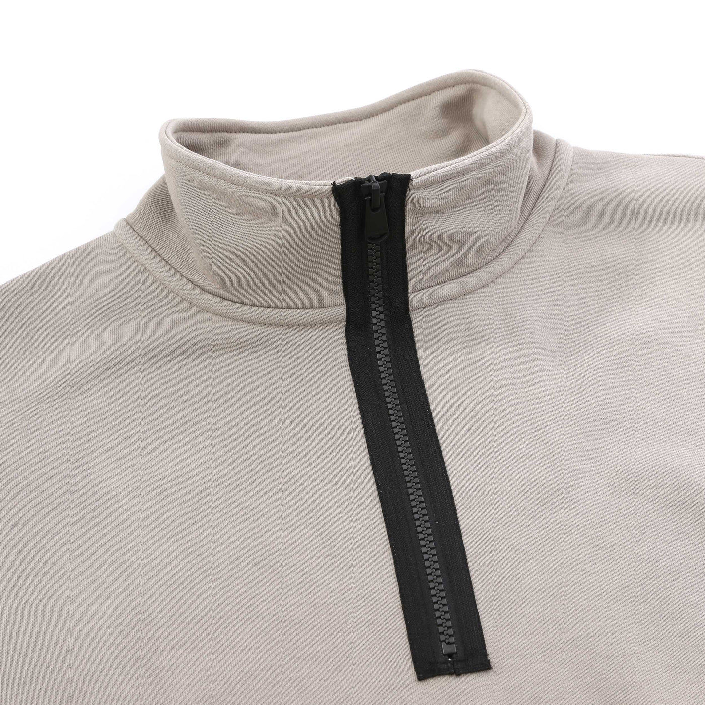 Barbour Outline Funnel Neck Sweatshirt in Concrete Placket