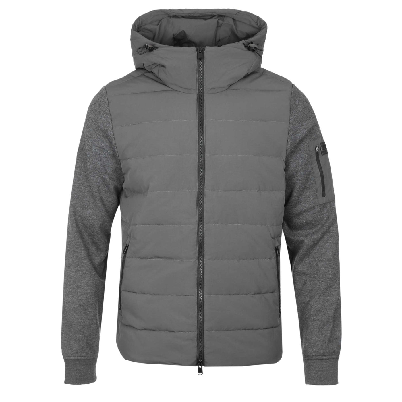 Barbour Stanley Hooded Quilted Sweatshirt in Charcoal