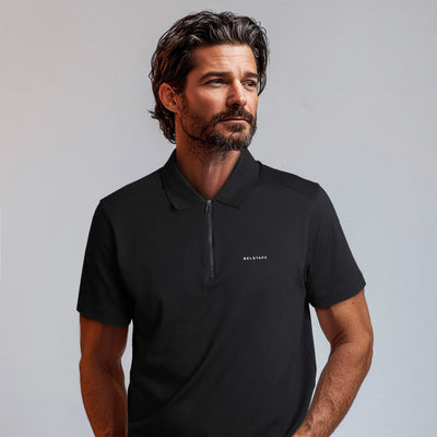 Belstaff Alloy Polo Shirt in Black Model