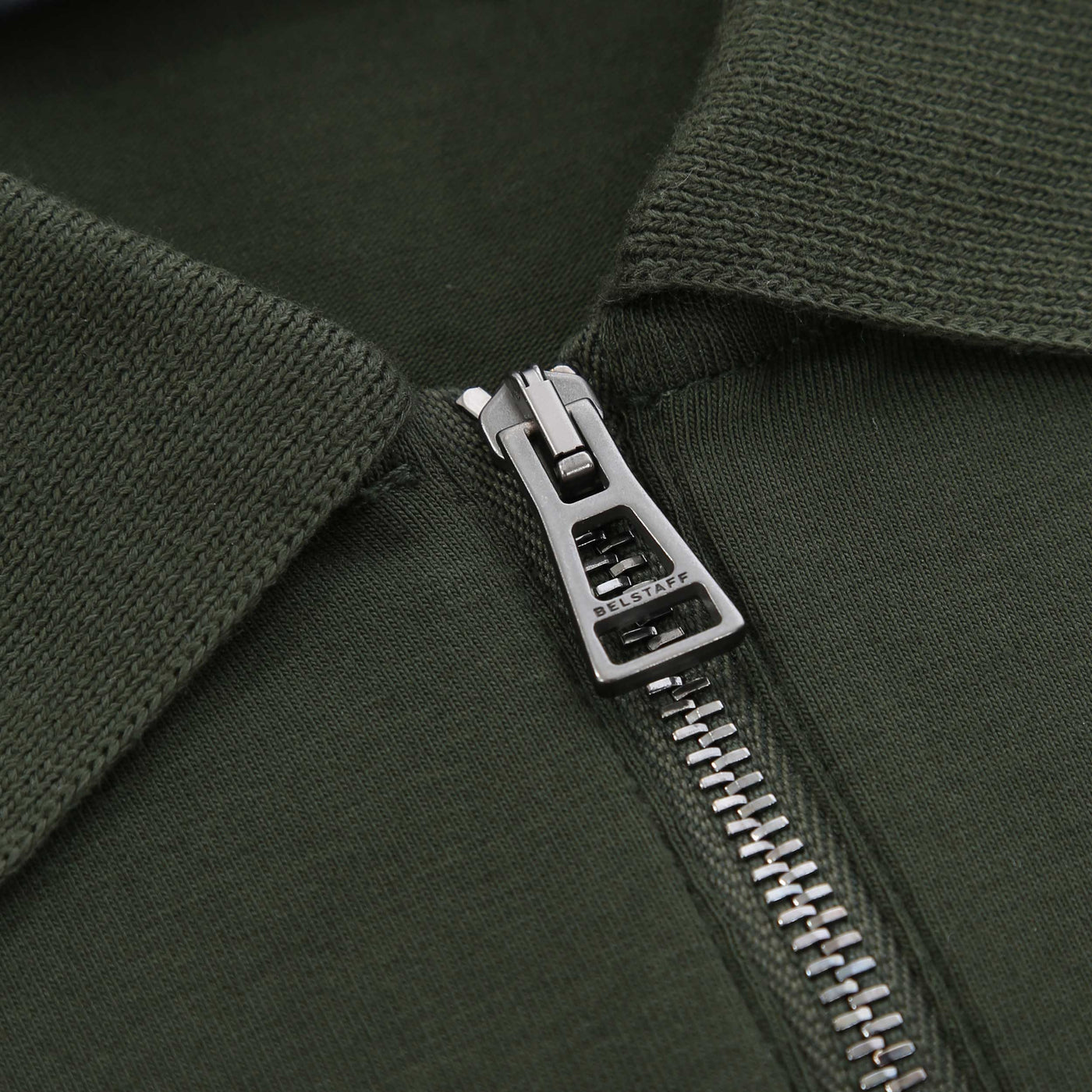 Belstaff Alloy Polo Shirt in Tile Green Zip