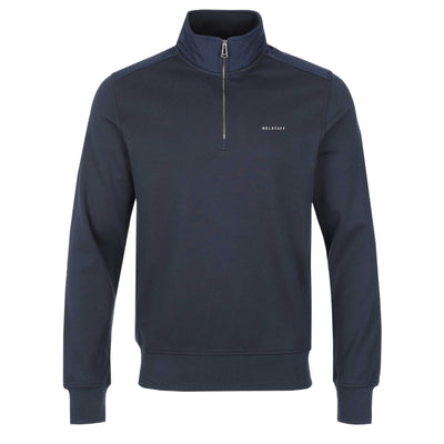 Belstaff Alloy Quarter Zip Sweat Top in Dark Ink