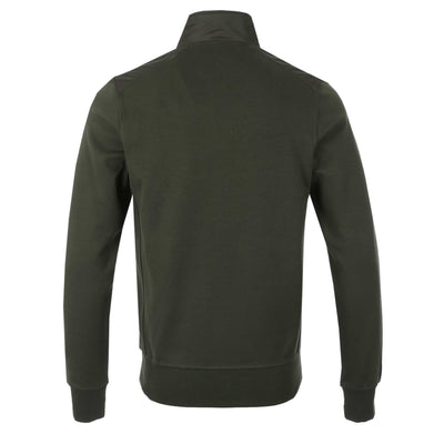 Belstaff Alloy Quarter Zip Sweat Top in Tile Green Back