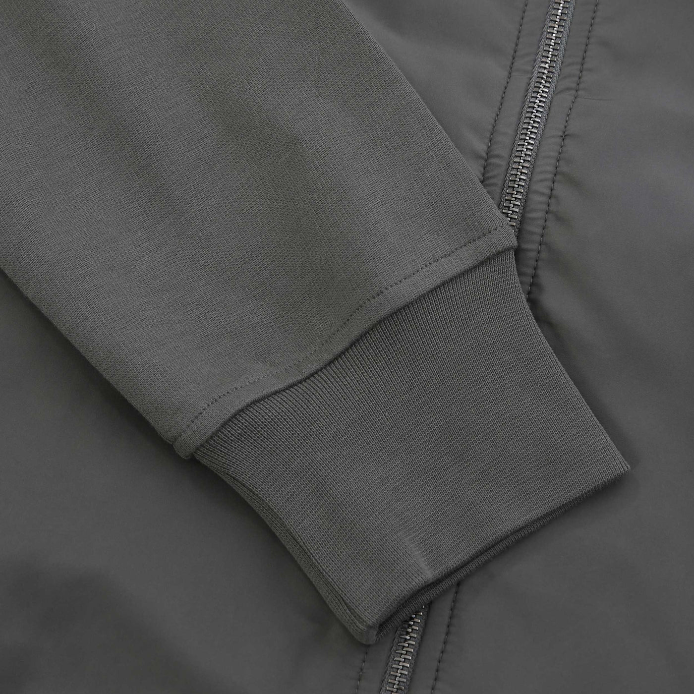 Belstaff Alloy Zip Thru Hoody Knitwear in Gunmetal Cuff