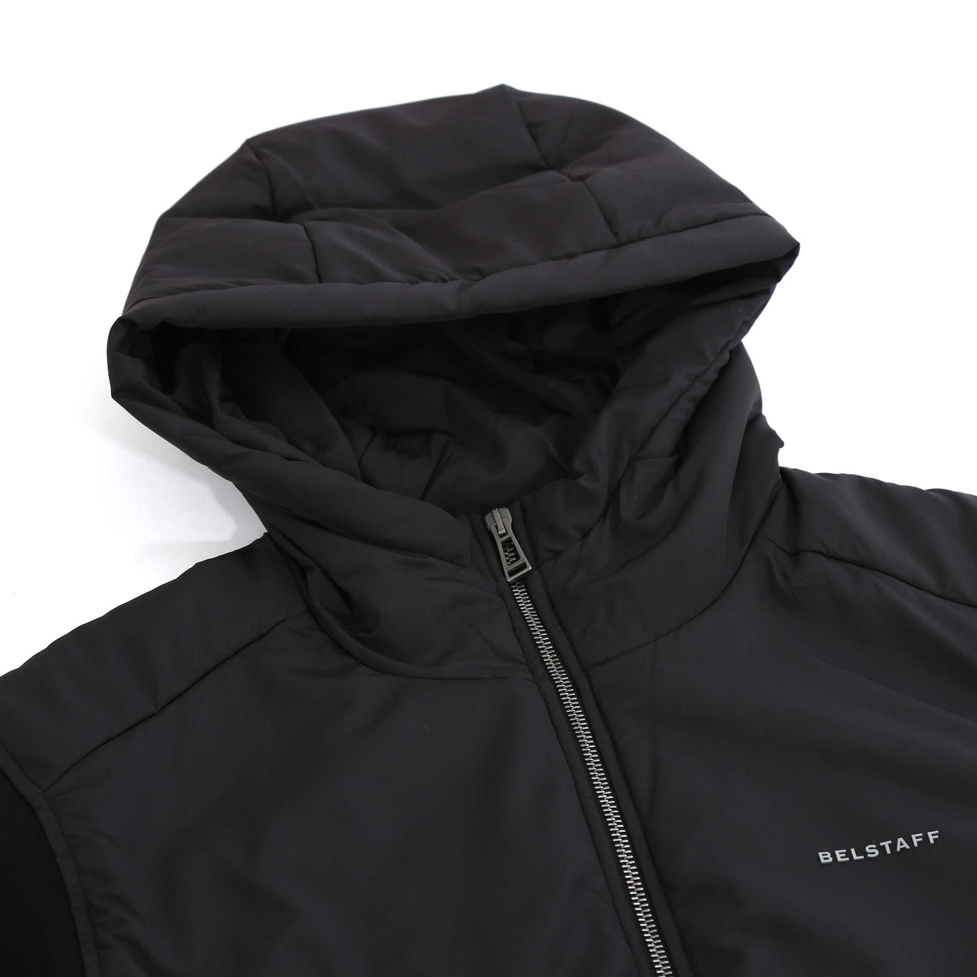 Belstaff Alloy Zip Thru Hoody Sweat Top in Black Hood