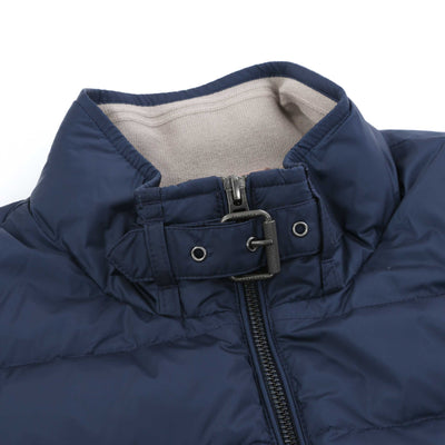 Belstaff Circuit Gilet in Insignia Blue Collar