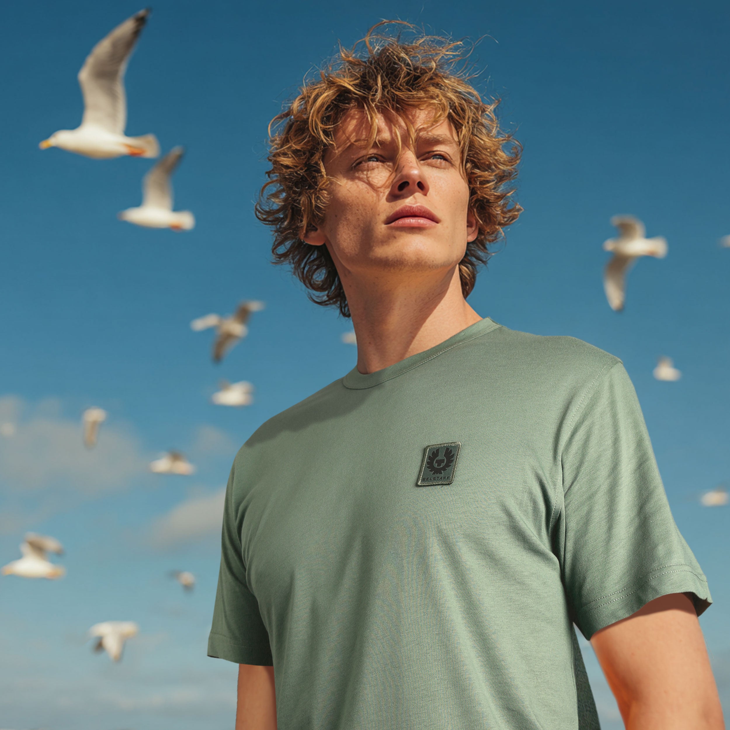 Belstaff Classic T-Shirt in Sage Green