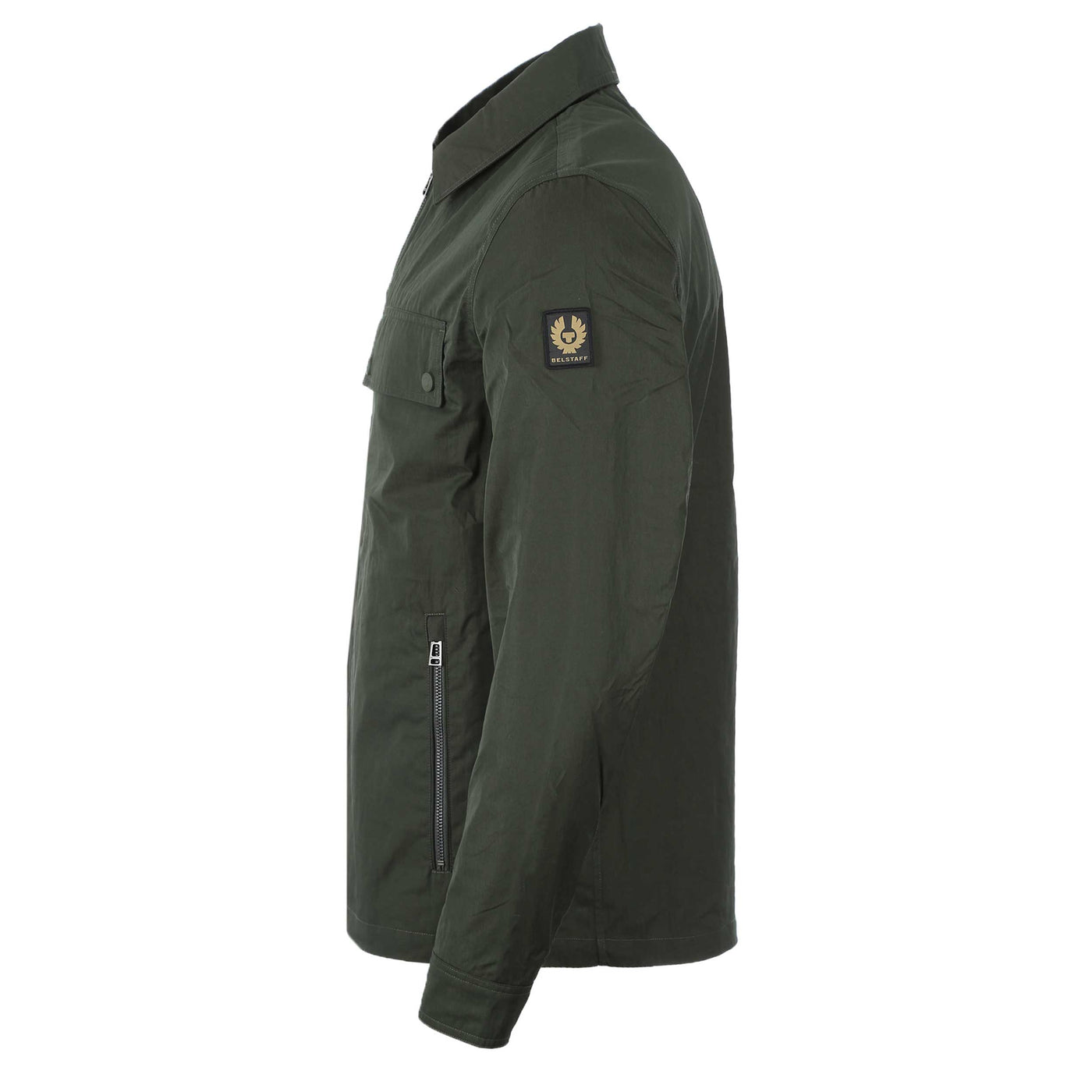 Belstaff Depot Overshirt in Tile Green Side