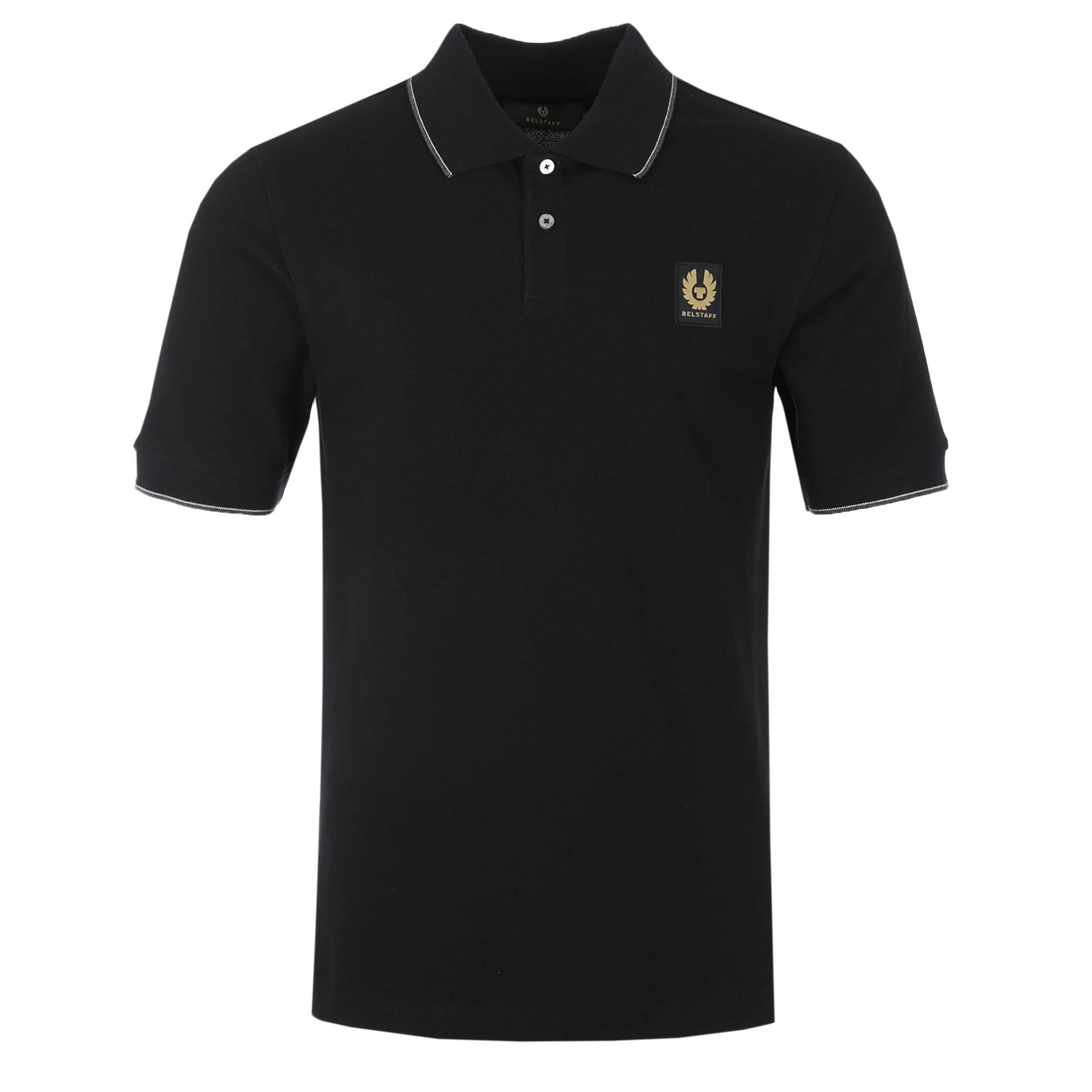 Belstaff Double Tipped Polo Shirt in Black