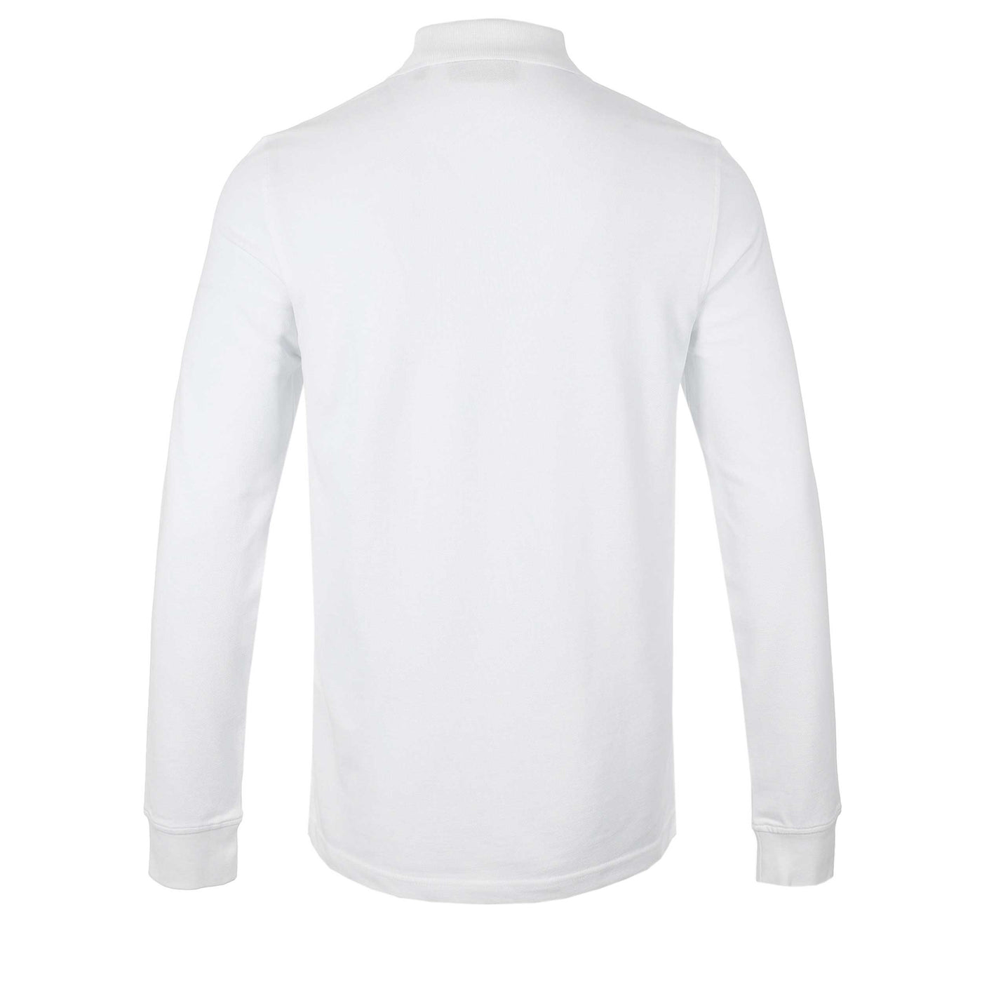 Belstaff Long Sleeve Polo Shirt in White Back