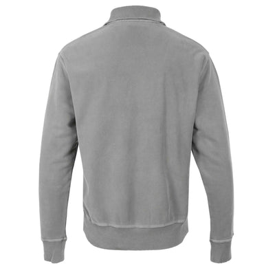 Belstaff Mineral Outliner Quarter Zip Sweat Top in Dark Cloud Grey Back