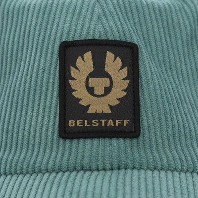 Belstaff Phoenix Patch Cap in Oil Blue Cord Logo