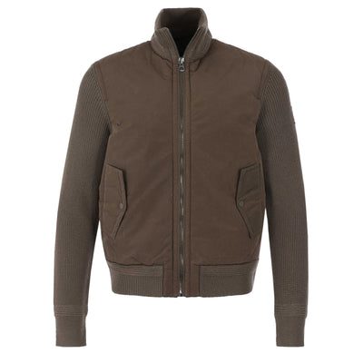 Belstaff Ward Full Zip Cardigan in Clay Brown