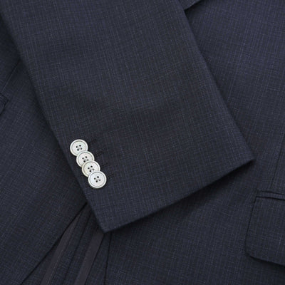 BOSS C Huge 3Pcs Peak 234 Suit in Dark Blue Cuff Detail