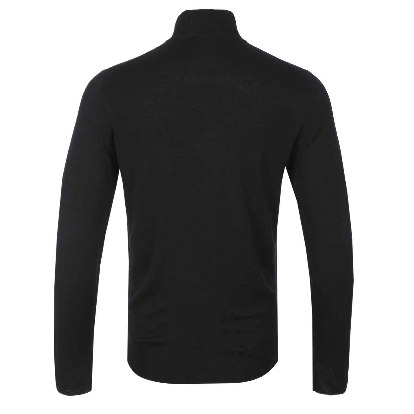 Canali 1/4 Zip Knitwear in Black Back