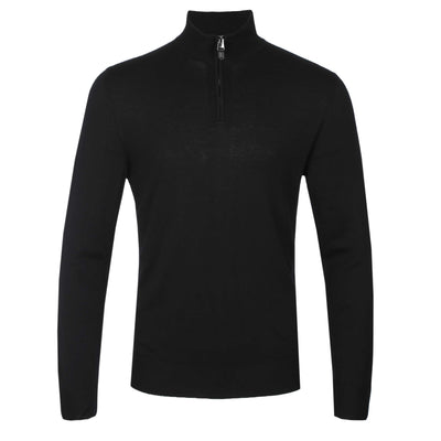 Canali 1/4 Zip Knitwear in Black
