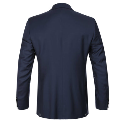 Canali Basic Suit in Navy Jacket Back