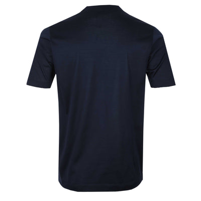 Canali Basic T Shirt in Navy Back