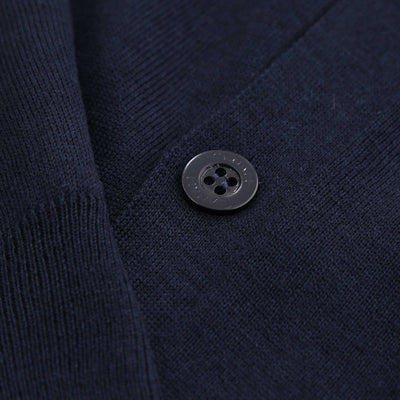 Canali Cardigan in Navy Button