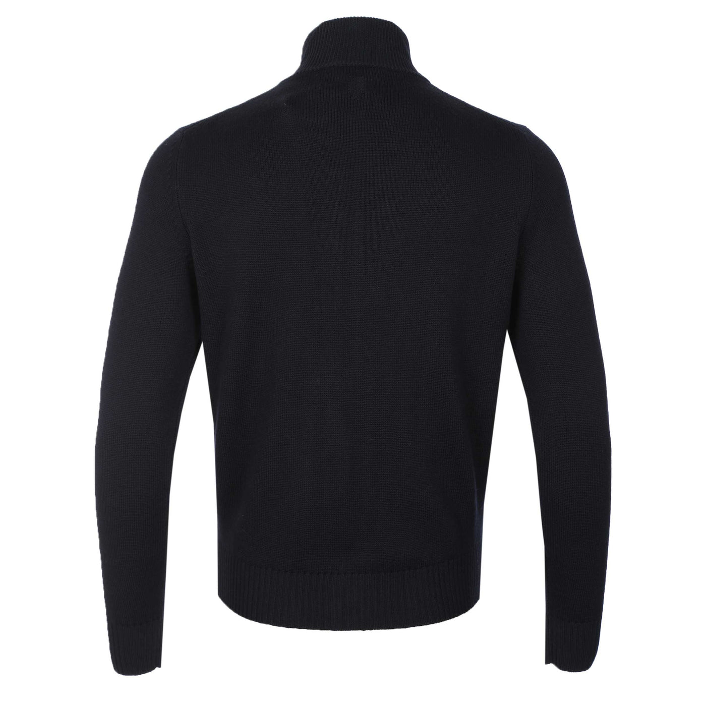 Canali Chunky Cardigan in Navy Back