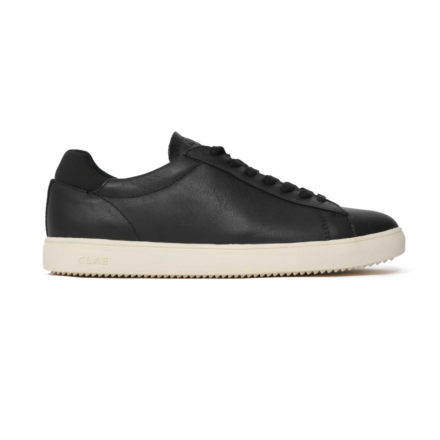 Clae Bradley Essentials Trainer in Black Milled Leather