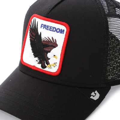 Goorin Bros Freedom Eagle Trucker Cap in Black Logo