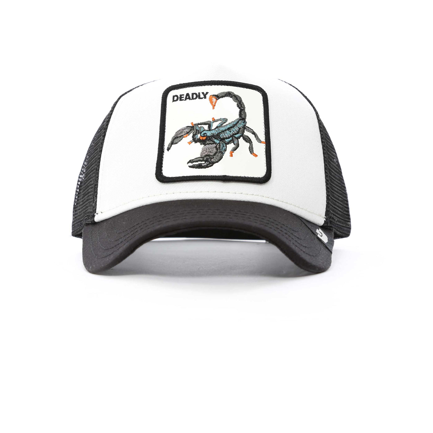 Goorin Bros The Deadliest Scorpion Trucker Cap in Black & White