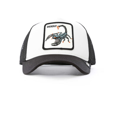 Goorin Bros The Deadliest Scorpion Trucker Cap in Black & White