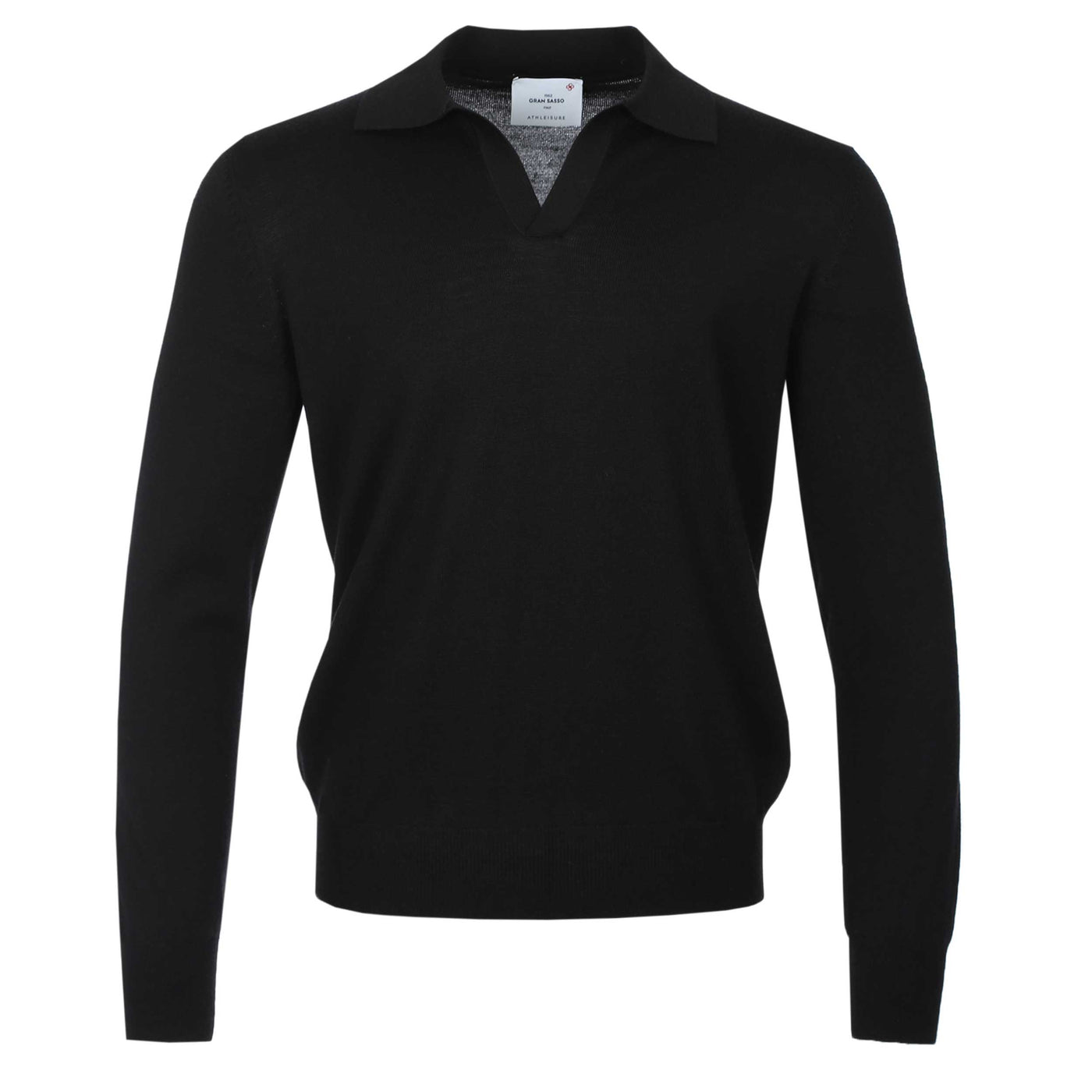 Gran Sasso Skipper Collar Knitwear in Black
