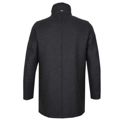 Herno Cappotto Con Collo Ecopelliccia Jacket in Anthracite Back