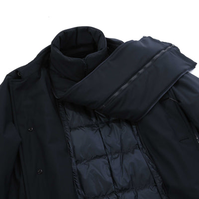 Herno Impermeabile Washington Jacket in Navy Removable Bib